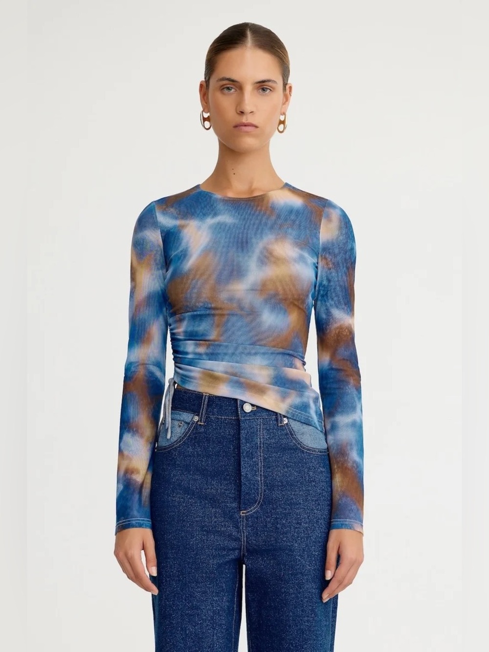 NWT Significant Other Drew Top in Dipped Cobalt 4